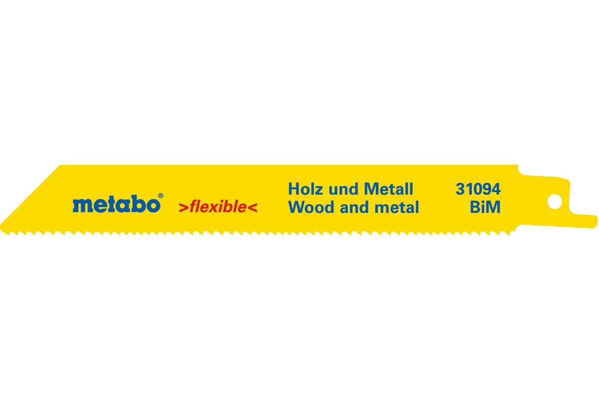 25 Säbelsägeblätter, Holz+Metall, Serie "flexible", 150x 0,9 mm, BiM, 1,8-2,6 mm/ 10-14 TPI (628246000)