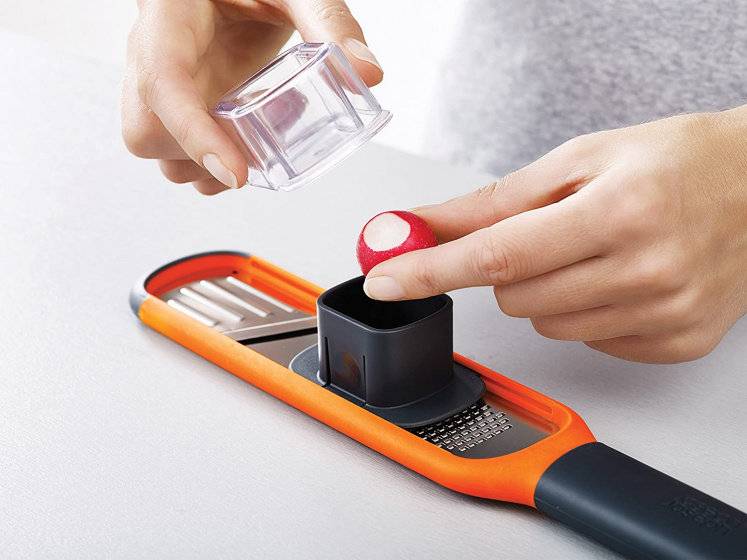 Reibe Handi-Grate29 x 6,5 cm Edelstahl schwarz/orange