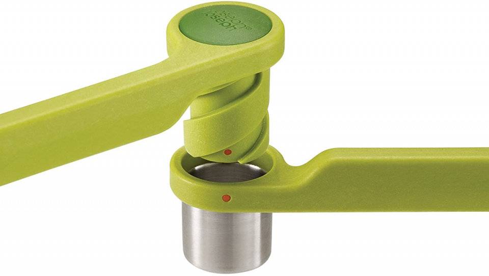 Knoblauchpresse Helix17,5 x 4,5 Edelstahl/Nylon grün