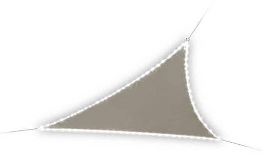 Schattentuch Solar Bordüren-LEDs 3,6 Meter Polyester taupe