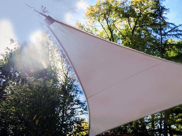 Schattentuch Solar Bordüren-LEDs 3,6 Meter Polyester taupe