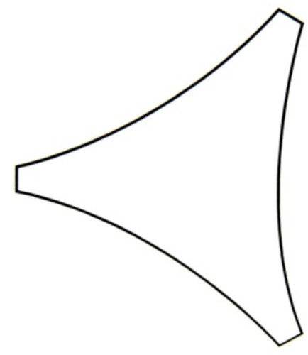 Schattentuch dreieckig 3,6 Meter Polyester champagner