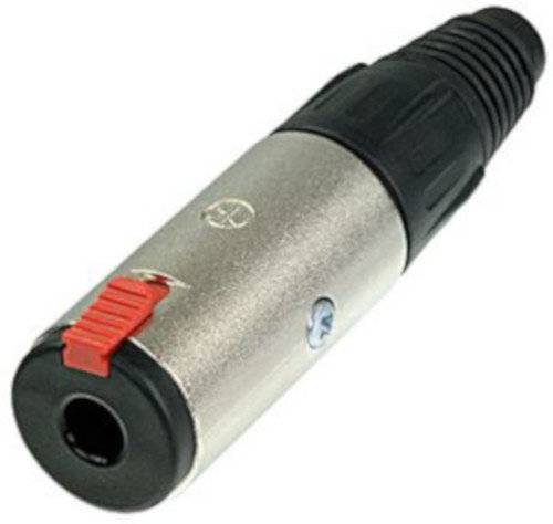 Telefonkabelanschluss 6,35 mm Klinke Stahl schwarz