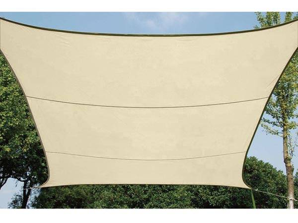 Schattentuch quadratisch 3,6 Meter Polyester champagner