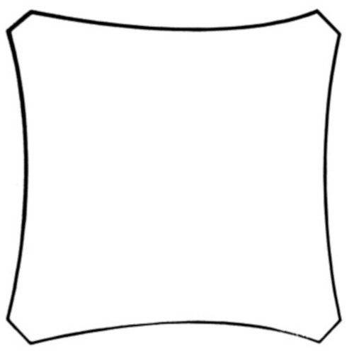 Schattentuch quadratisch 3,6 Meter Polyester champagner