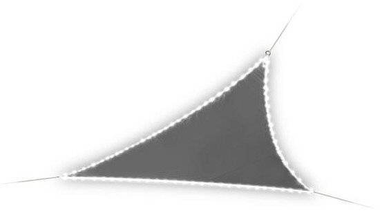 Schattentuch Solar-Bordüre leds 3,6 Meter Polyester anthrazit