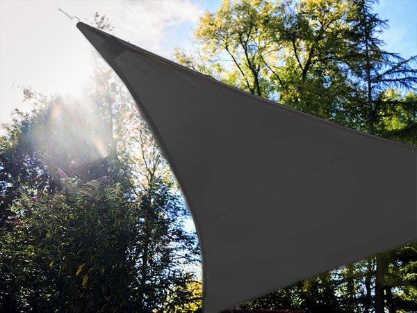 Schattentuch Solar-Bordüre leds 3,6 Meter Polyester anthrazit