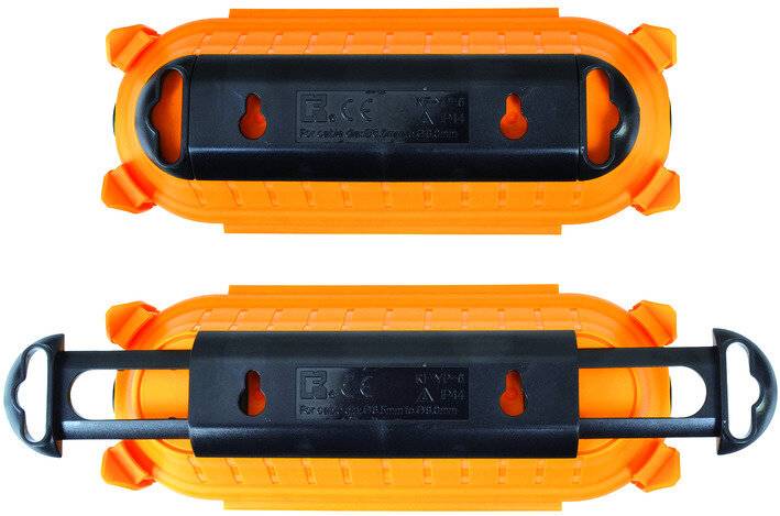 Kabelanschluss Safe-Box IP44 21,5 x 9 cm orange