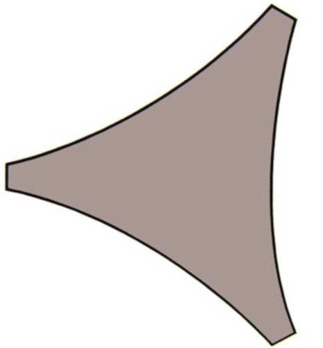 Schattentuch dreieckig 3,6 Meter Polyester taupe