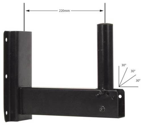 Halterung Lautsprecher 25 kg 3,56 cm Stahl schwarz