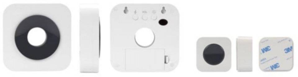 Türklingel Funk 105 x 105 mm weiß 2-teilig