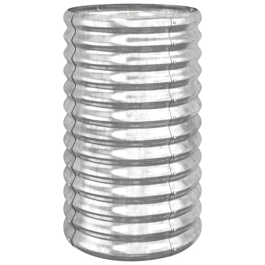 vidaXL Pflanzkübel Pulverbeschichteter Stahl 40x40x68 cm Silber