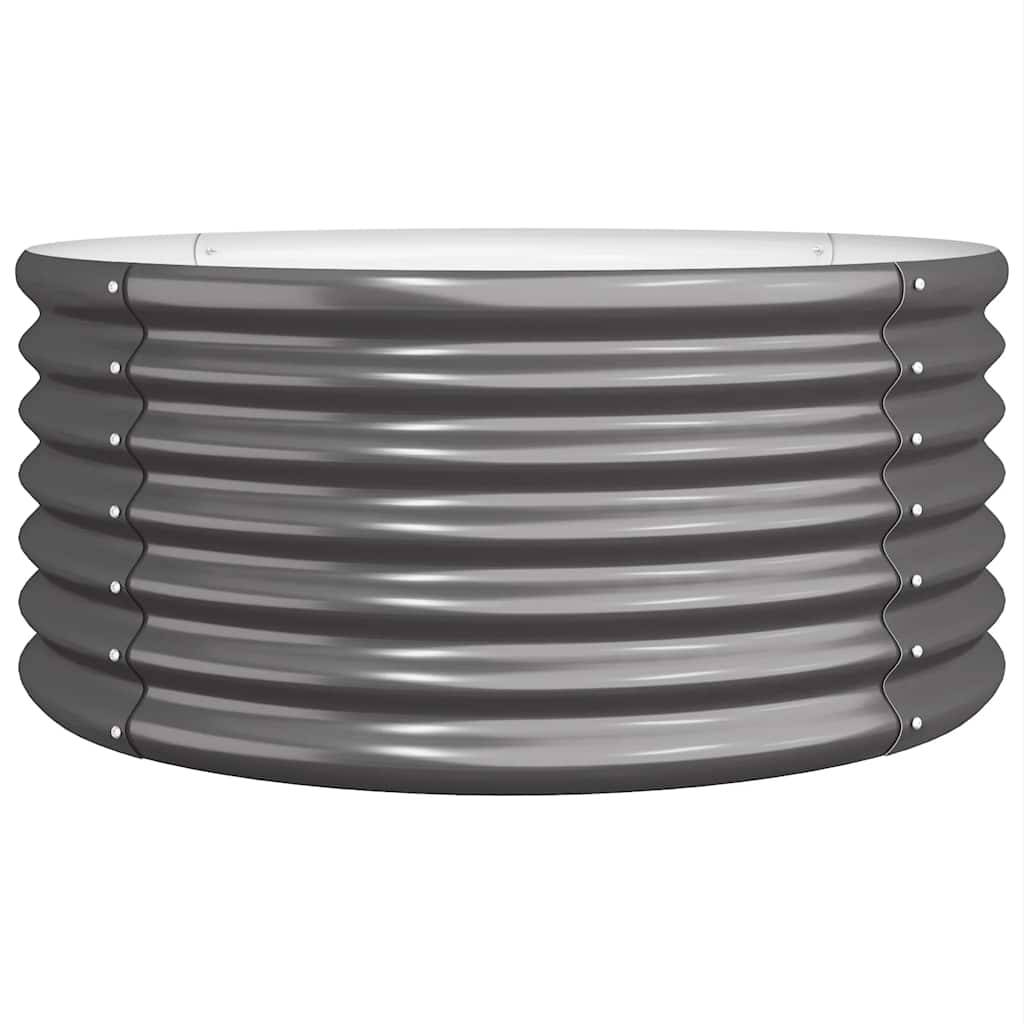 vidaXL Pflanzkübel Pulverbeschichteter Stahl 80x80x36 cm Anthrazit