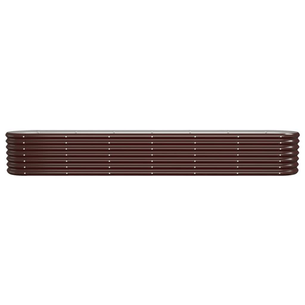 vidaXL Hochbeet Pulverbeschichteter Stahl 260x40x36 cm Braun