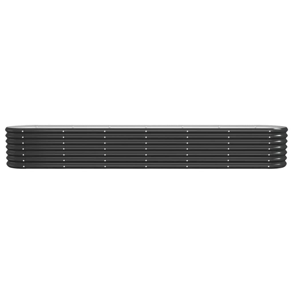 vidaXL Hochbeet Pulverbeschichteter Stahl 260x40x36 cm Anthrazit