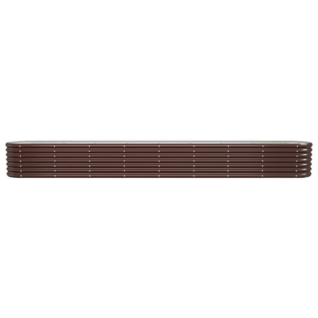 vidaXL Hochbeet Pulverbeschichteter Stahl 332x40x36 cm Braun