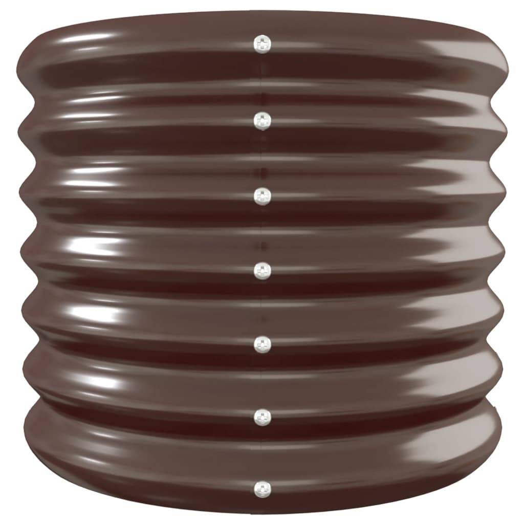 vidaXL Hochbeet Pulverbeschichteter Stahl 332x40x36 cm Braun