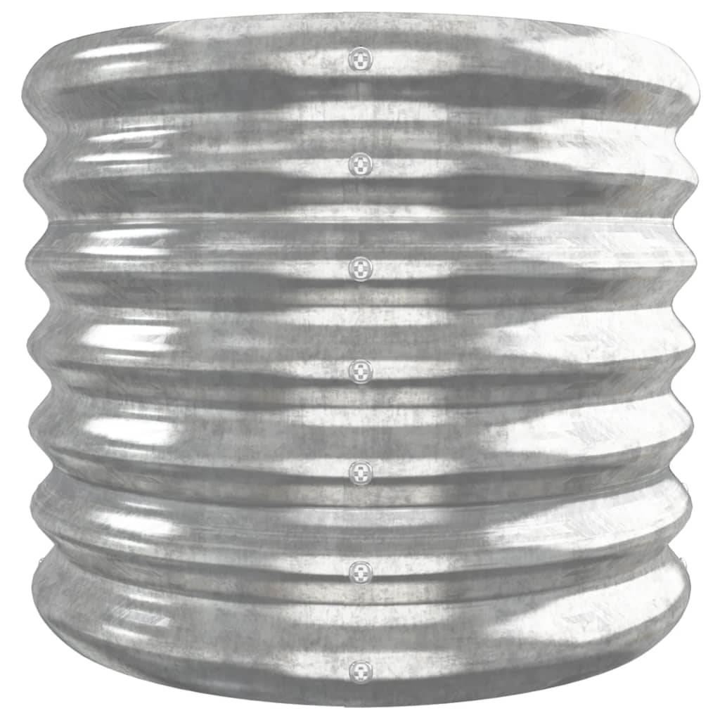 vidaXL Hochbeet Pulverbeschichteter Stahl 260x40x36 cm Silbern