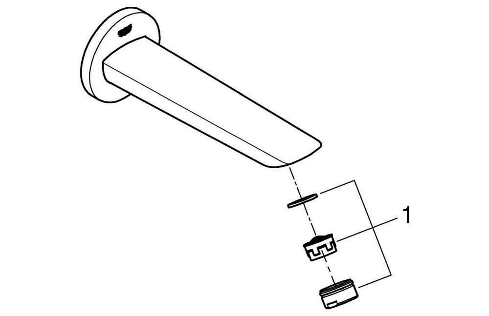 GROHE Wanneneinlauf BAUCOSMOPOLITAN Ausladung 171mm