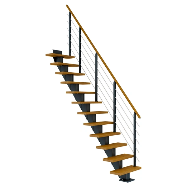 Dolle Mittelholmtreppe Frankfurt Gerade Eiche, geölt 65 cm breit für Geschosshöhen 259 – 301 cm Dolle Mittelholmtreppe Frankfurt Gerade Eiche, geölt 65 cm breit für Geschosshöhen 259 – 301 cm