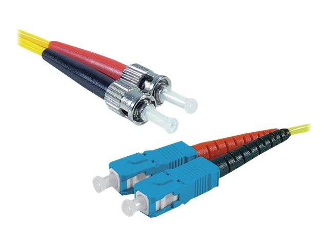 LWL Patchkabel HD, 9/125 µm, OS2-Faser, 2x ST Stecker/SC Duplex Stecker, gelb, 3,0 m UPC