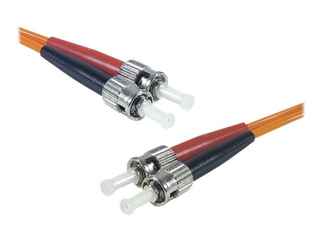 LWL Patchkabel HD, 50/125 µm, OM2 Faser, 2x ST Stecker/2x ST Stecker, orange, 3,0 m UPC