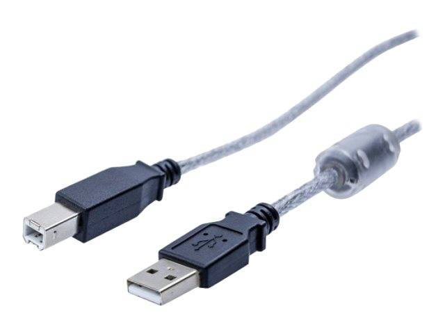 exertis Connect USB-Kabel - USB (M) zu USB Typ B (M)2.0 - 2 m - halbdurchsichtig