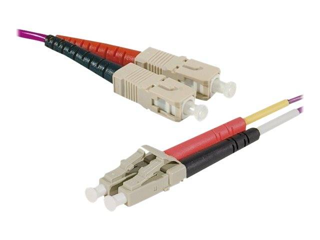 LWL Patchkabel HD, 50/125 µm, OM2-Faser, SC Duplex Stecker/LC Duplex Stecker, orange, 1,0 m UPC