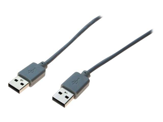 USB 2.0 High Speed Kabel, USB St. A/ USB St. A, anthrazit, 5,0 m