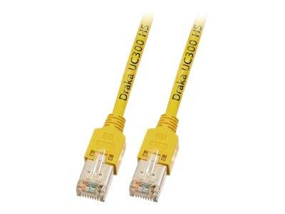 RJ45 Patchkabel Cat.5e SF/UTP LSZH -- Draka UC300 TM11 gelb 0,15m