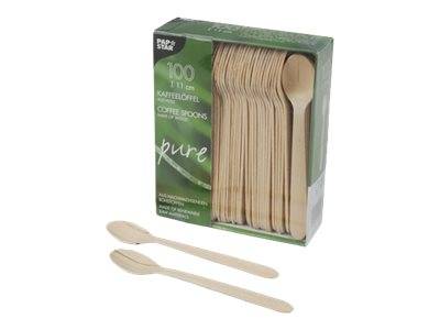 PAPSTAR Holz-Kaffeelöffel "pure", Länge: 110 mm, 100er