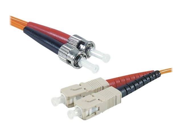 LWL Patchkabel HD, 50/125 µm, OM2 Faser, 2x ST Stecker/2x ST Stecker, orange, 10,0 m UPC