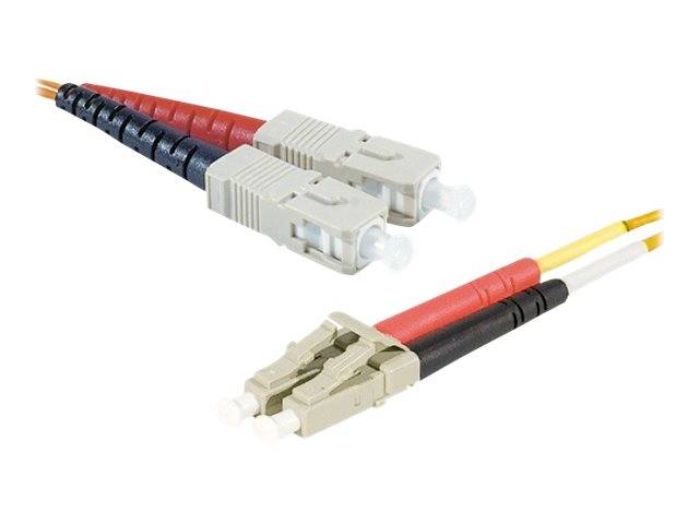 LWL Patchkabel HD, 50/125 µm, OM2-Faser, SC Duplex Stecker/LC Duplex Stecker, orange, 5,0 m UPC