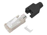 EFB-Elektronik H7540.4-100, RJ45-Hirose Stecker STP, TM11 schwarz,100 Stück, 3 Elemente, Cat.5e