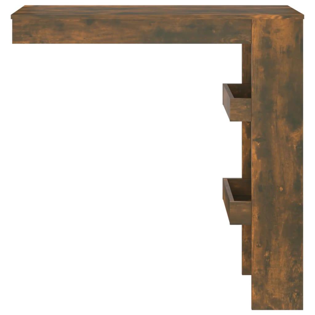 vidaXL Wand-Bartisch Räuchereiche 102x45x103,5 cm Holzwerkstoff