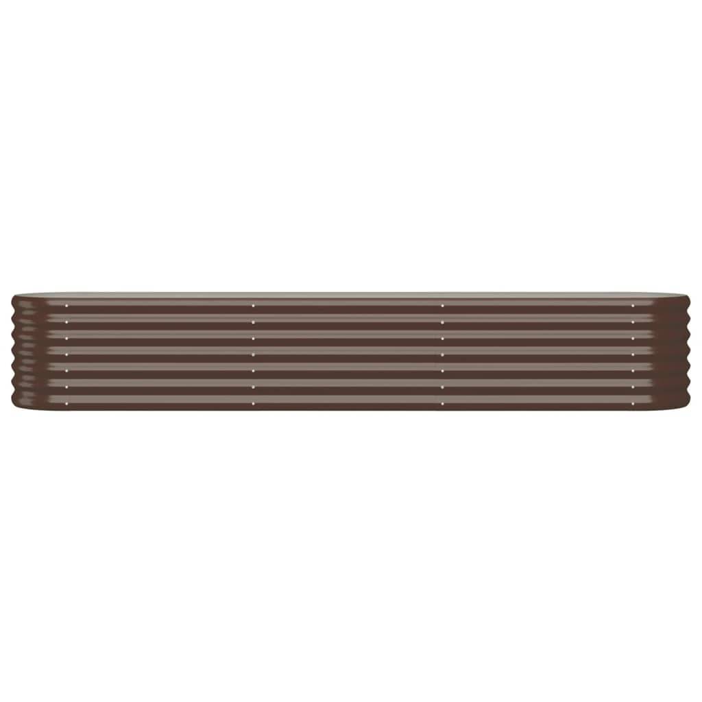 vidaXL Hochbeet Pulverbeschichteter Stahl 224x40x36 cm Braun