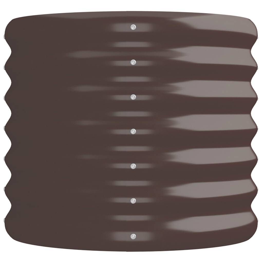 vidaXL Hochbeet Pulverbeschichteter Stahl 224x40x36 cm Braun