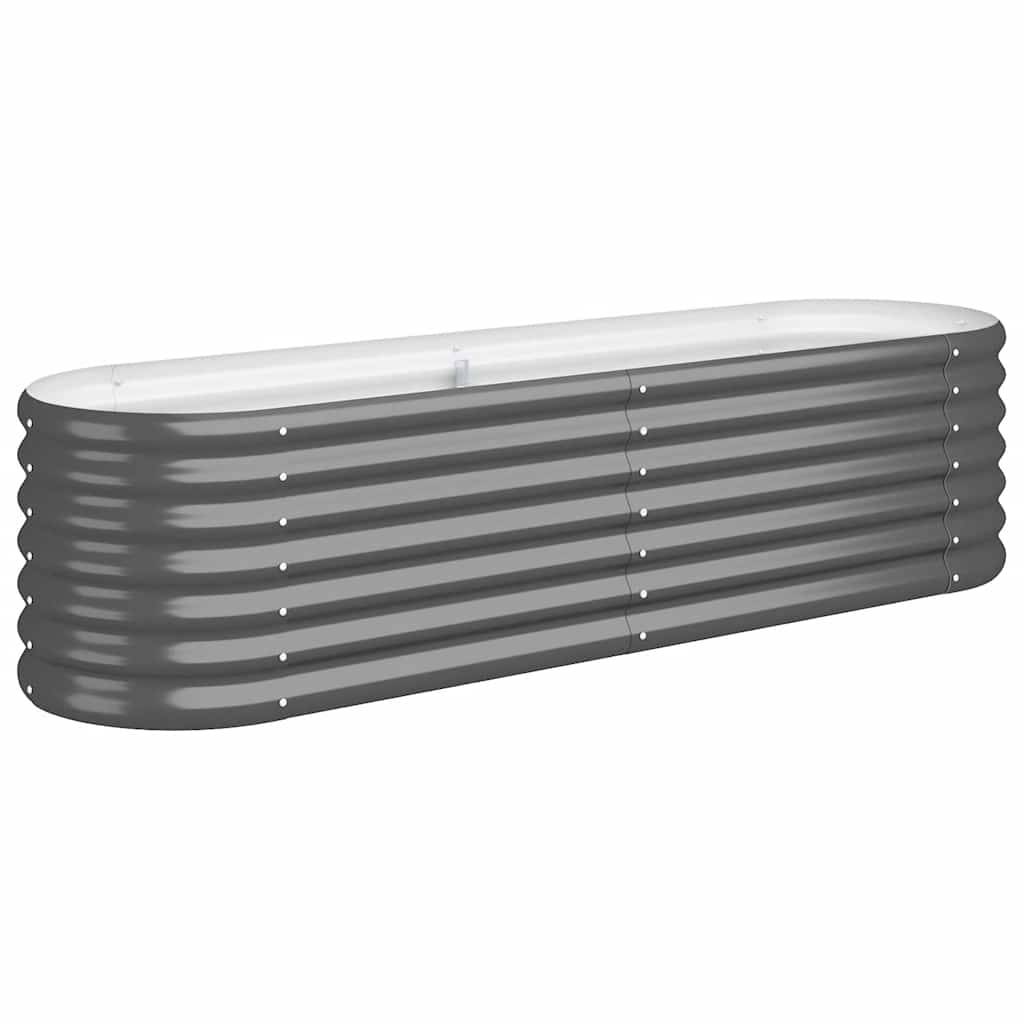 vidaXL Hochbeet Pulverbeschichteter Stahl 152x40x36 cm Anthrazit