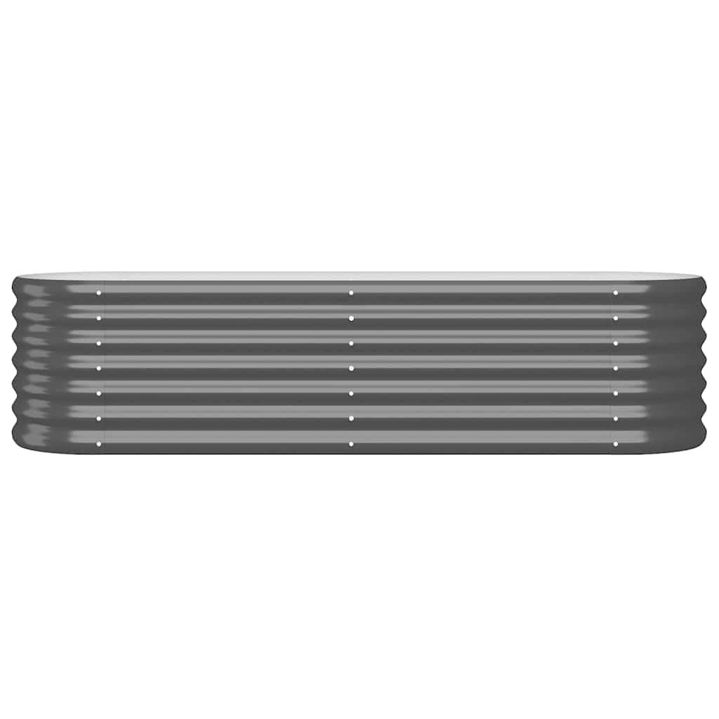 vidaXL Hochbeet Pulverbeschichteter Stahl 152x40x36 cm Anthrazit