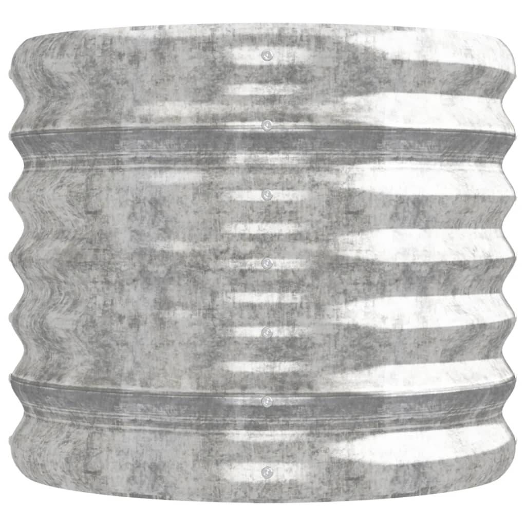 vidaXL Hochbeet Pulverbeschichteter Stahl 224x40x36 cm Silbern