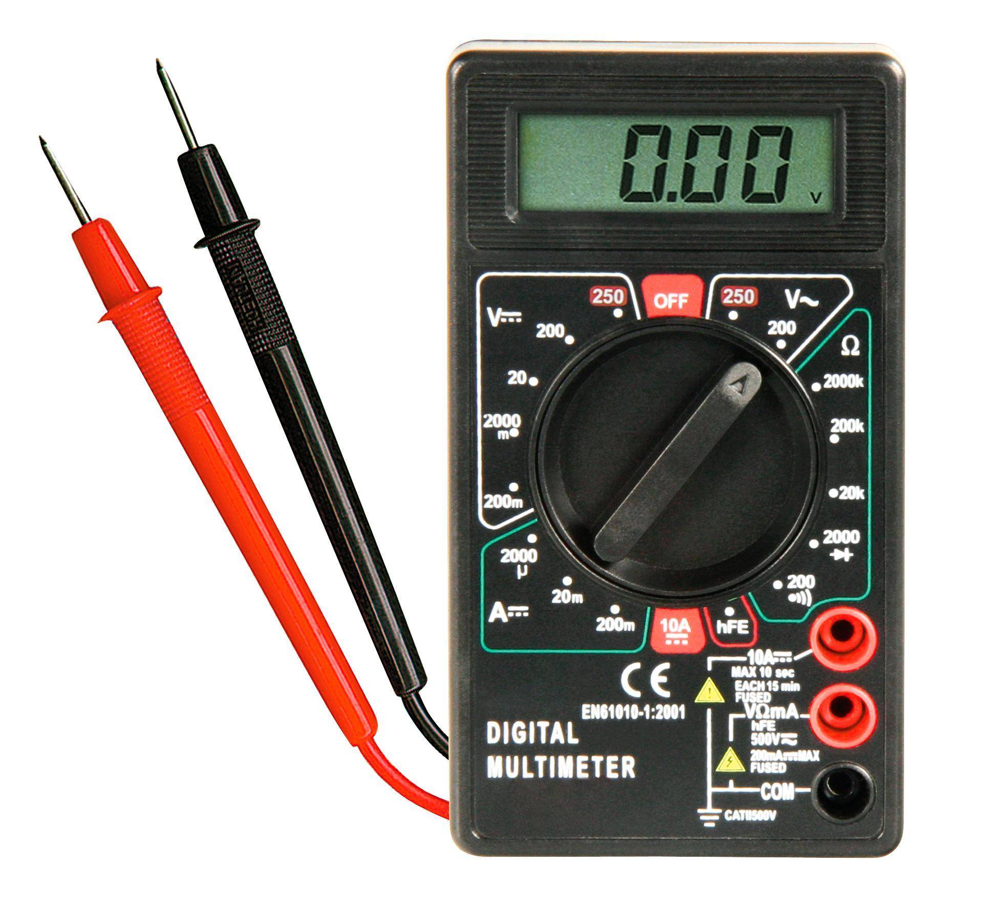Digitalmultimeter McPower "M-330D" schwarz, 3½-stellig, akustischer Durchgangsprüfer