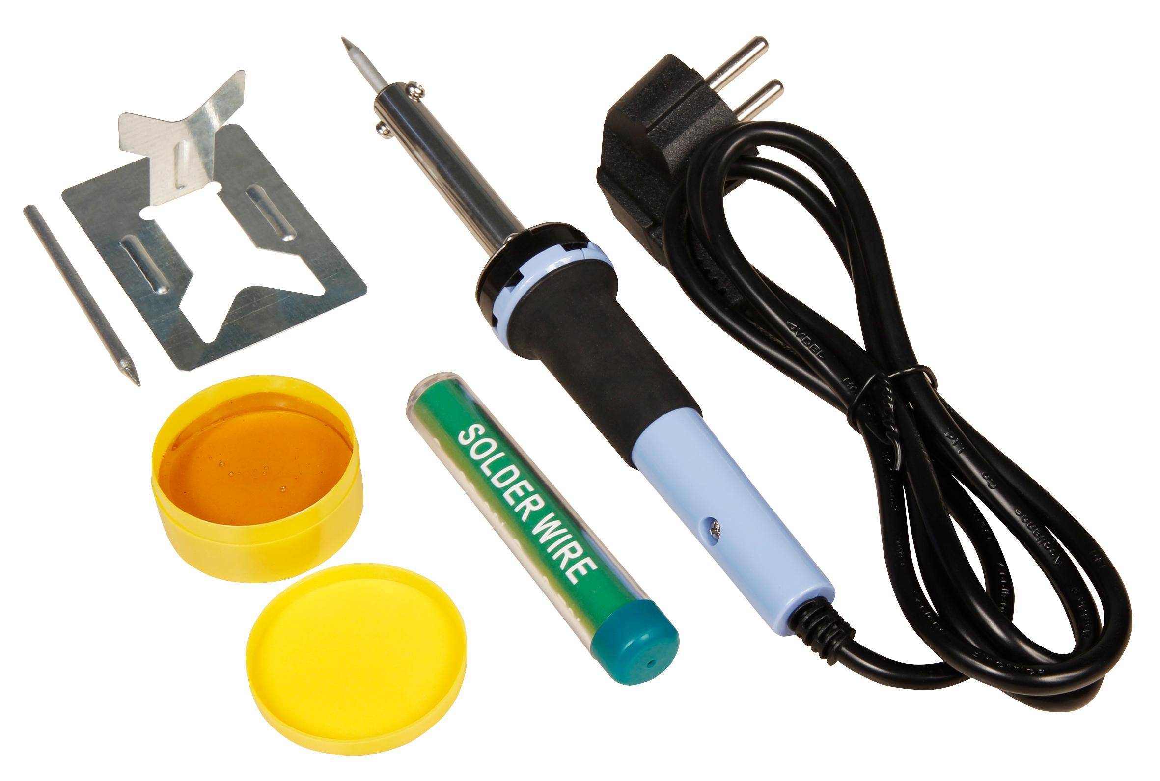 MC POWER Lötset LS-220, 30W: Lötkolben, Ständer, Lötzinn, Lötspitze, Lötfett