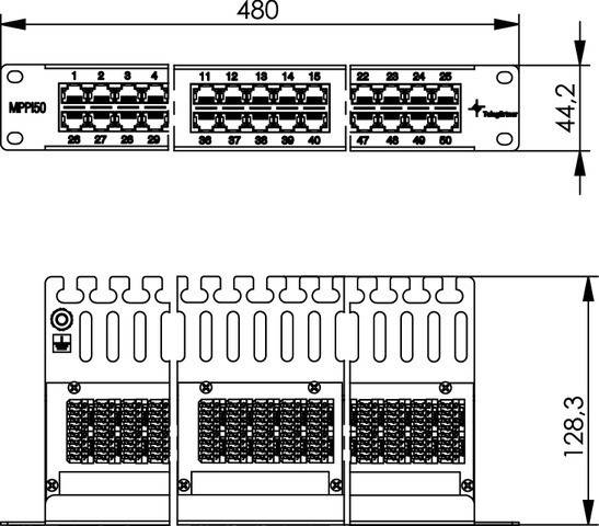 Telegärtner 100007041 ISDN Patchpanel