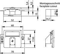 Telegärtner Modul-Aufnahme 1fach 100021415