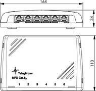 Telegärtner Mini-Verteiler Cat6A J02021A0050