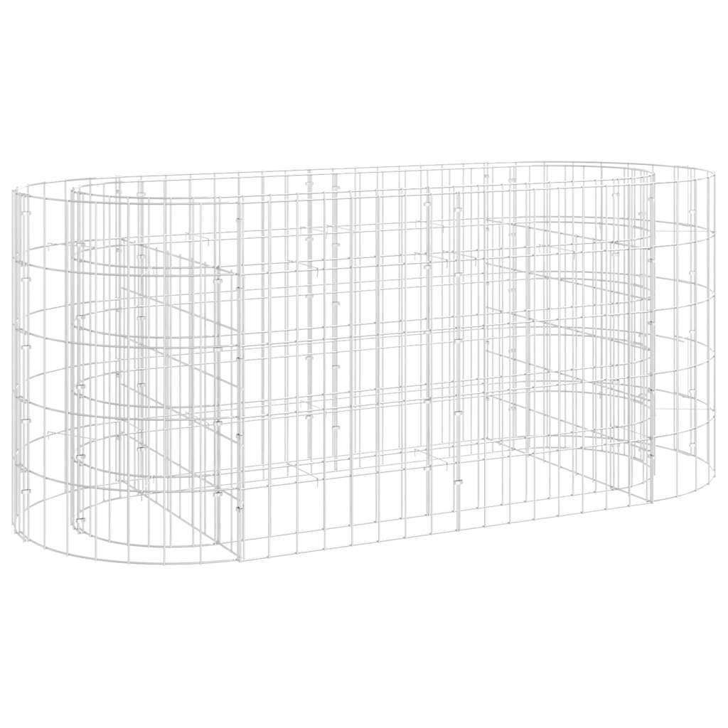 vidaXL Gabionen-Hochbeet Verzinktes Eisen 120x50x50 cm