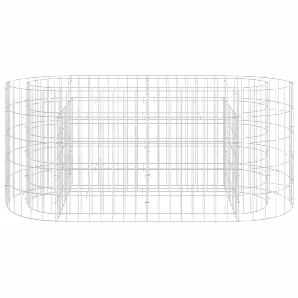 vidaXL Gabionen-Hochbeet Verzinktes Eisen 120x50x50 cm
