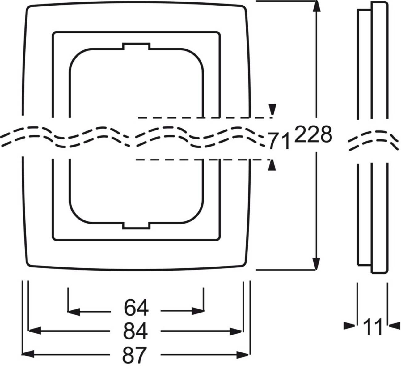 Busch-Jaeger 3fach Rahmen Rahmen Impuls Tiefschwarz (RAL 9005), Schwarz 2CKA001754A4426 1 St.