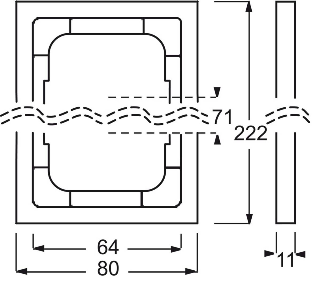 Busch-Jaeger 3fach Rahmen Rahmen Future Linear Weißaluminium (RAL 9006), Aluminium 2CKA001754A4308 1St.