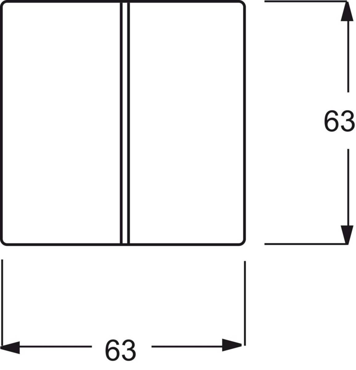 Busch-Jaeger Abdeckung Serientaster Tiefschwarz (RAL 9005), Schwarz 2CKA001751A3038